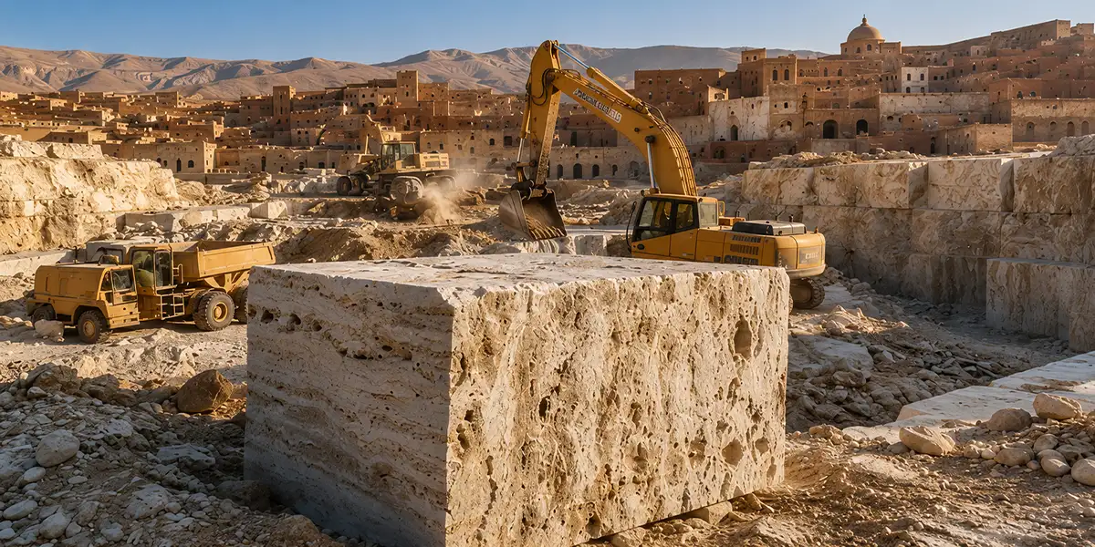 معدن سنگ تراورتن ابیانه